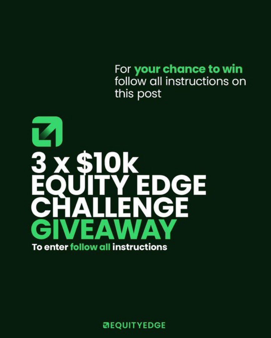 Big Temi♠️ (@temidire_right) on Twitter photo 🎁 Giveaway Time 🎁
3x10K Two Steps.
🍀Follow <a href="/EquityEdgeUK/">Equity Edge</a> <a href="/EquitySpace1/">Prop Trader</a> & <a href="/Temidire_right/">Big Temi♠️</a>
🍀Like & Repost
🍀Like & Repost Quoted Post.
🍀Sign Up at equityedge.io
(Mandatory) and drop the proof in the comments.
⏳72 Hours. 🎁 Giveaway Time 🎁
3x10K Two Steps.
🍀Follow <a href="/EquityEdgeUK/">Equity Edge</a> <a href="/EquitySpace1/">Prop Trader</a> & <a href="/Temidire_right/">Big Temi♠️</a>
🍀Like & Repost
🍀Like & Repost Quoted Post.
🍀Sign Up at equityedge.io
(Mandatory) and drop the proof in the comments.
⏳72 Hours.