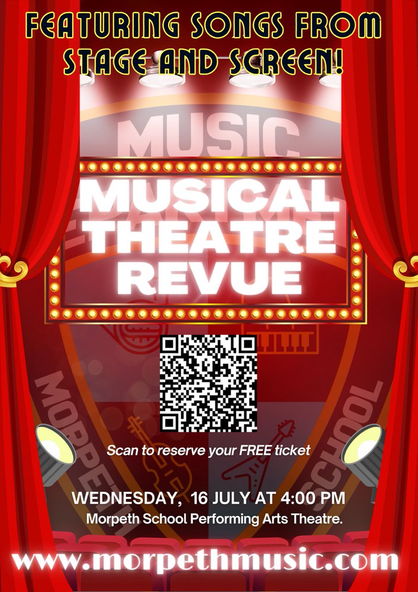 Enjoy incredible performances at our Musical Theatre Revue on Wednesday 16th July 🎵