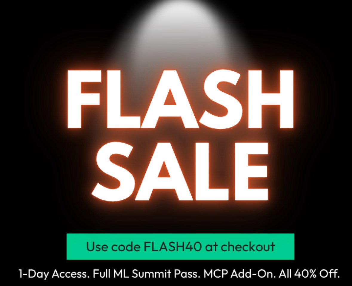 Packt Data Science & Machine Learning (@packtdataml) on Twitter photo Final Flash Sale for the ML Summit!! 
Check it out:
eventbrite.com/e/machine-lear…
#conference #ai #Tech Final Flash Sale for the ML Summit!! 
Check it out:
eventbrite.com/e/machine-lear…
#conference #ai #Tech