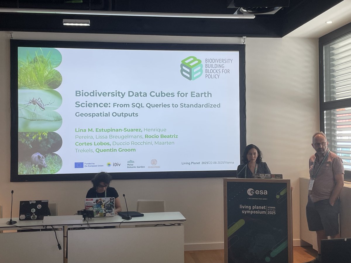 BCubedProject's tweet image. 🚀On 22 June 2025, B-Cubed hosted a hands-on session on “Biodiversity Data Cubes for Earth Science: From SQL Queries to Standardized Geospatial Output” at the Living Planet Symposium 2025.
@esa @idiv 
#DataCubes #BiodiversityData #LPS25