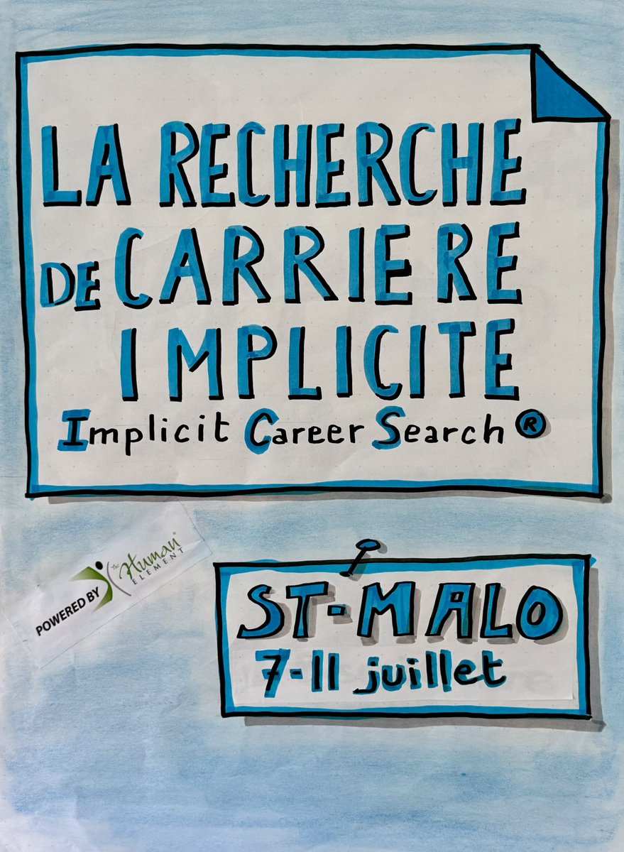 Du 7 au 11 juillet, j’animerai à #SaintMalo le stage #RechercheDeCarrièreImplicite®, une exploration en profondeur de votre trajectoire professionnelle et du sens que vous avez envie de lui donner.

En savoir + : recherche-de-carriere.fr

#ImplicitCareerSearch
#TheHumanElement