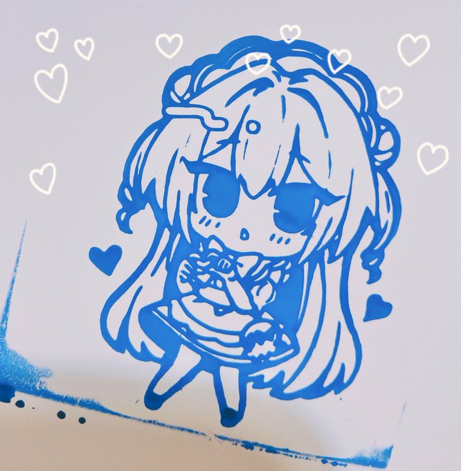 お試しでくらげちゃんのスタンプを作ってみました!サンクリに持って行くのでよかったら押させてください🪼✨ 