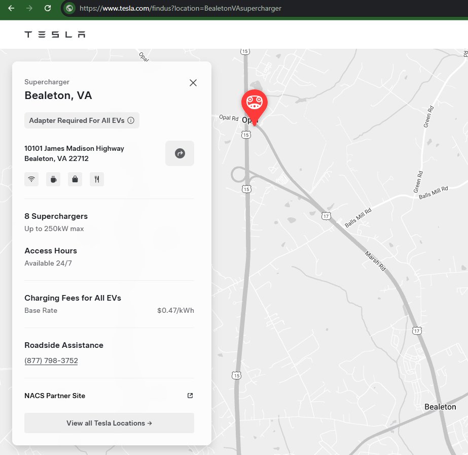 Nice to see <a href="/sheetz/">SHEETZ</a> hit their target reopening date. While my travels haven't taken me by #221 since its eight V3 <a href="/TeslaCharging/">Tesla Charging</a> Superchargers went live in Nov '21, evidently they were unavailable during the store's remodeling. Glad they're back online.⚡️ x.com/TeslaCharging/…