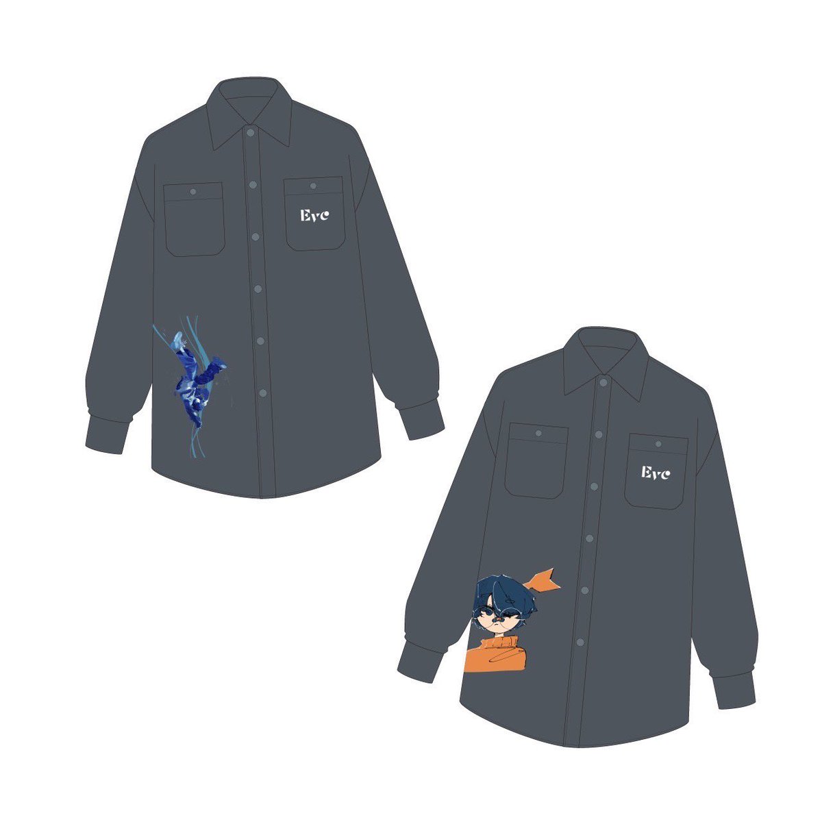 Eve Under Blue アプリくじ A賞 ワークシャツ tangan Eve Official on X: