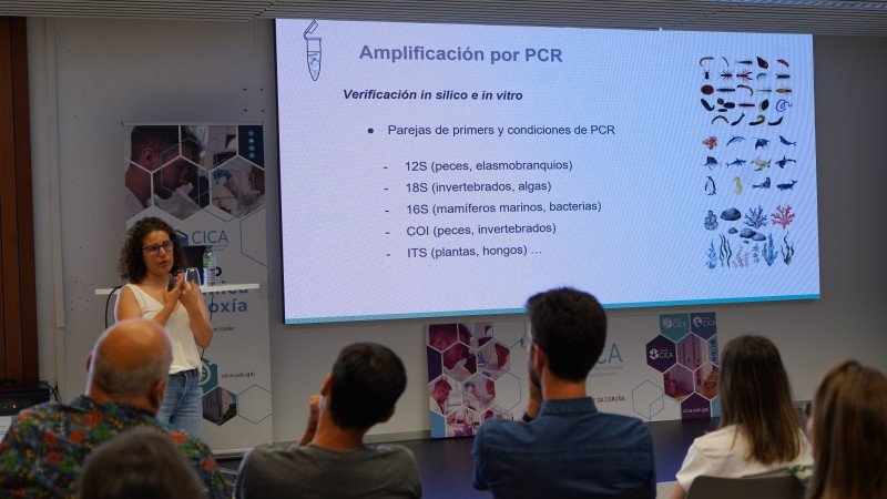 Dr Neus Marí-Mena gives a talk on marine eDNA at the <a href="/UDC_gal/">Universidade da Coruña</a> <a href="/CICAUDC/">CICA</a> allgenetics.eu/marine-edna/