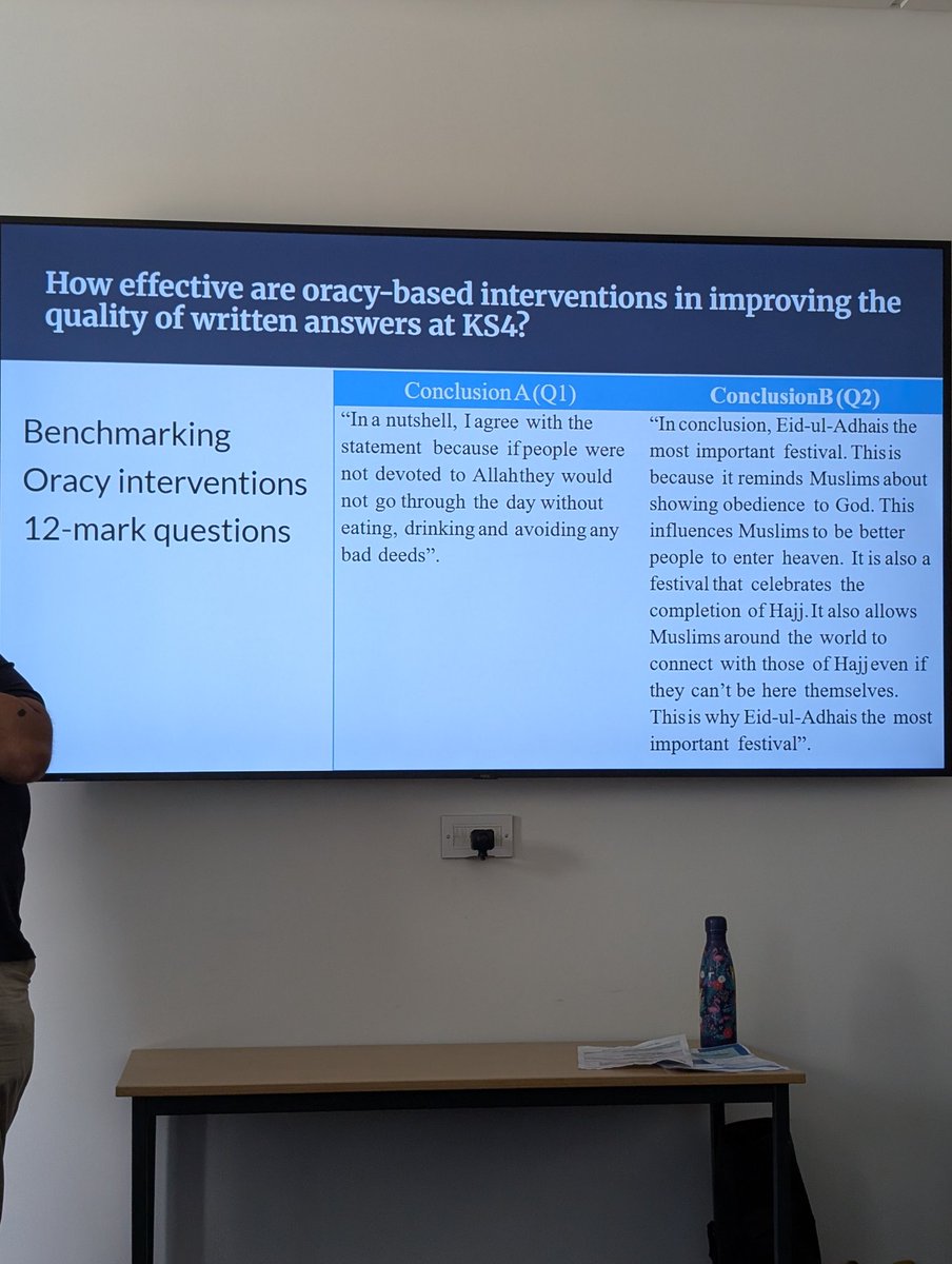 Another awesome talk by emerging leaders by Azaan Akhbar on the special responsibility of RE and use of oracy and critical thinking <a href="/areiac/">AREIAC</a> #alure #gobodly25