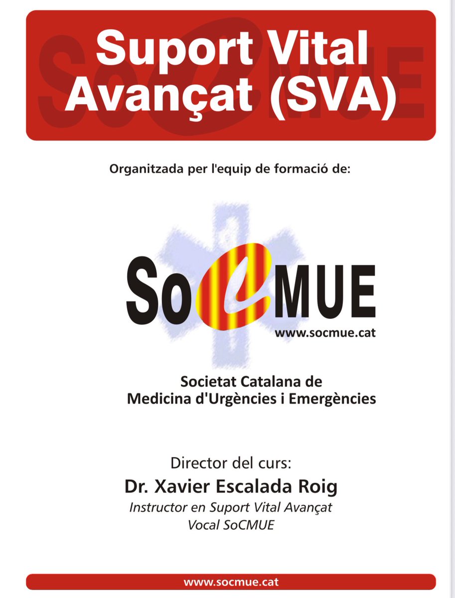 🔴 Encara sou a temps d’apuntar-vos al proper curs de #SVA del mes d’octubre

Teniu tota la ℹ️ i link de les inscripcions a 
socmue.cat

US HI ESPEREM‼️