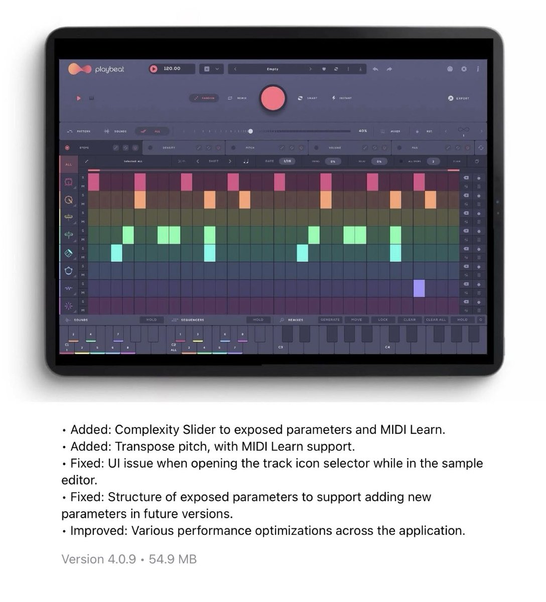 Nino (@ninobeatz) on Twitter photo 🚨Plugin Update🚨 <a href="/Audiomodern/">Audiomodern</a> has updated ‘Playbeat 4’ to v4.0.9! Update adds Complexity Slider to exposed parameters and MIDI Learn, Transpose pitch, with MIDI Learn support and MORE!! Update yours now in the App Store!
apps.apple.com/us/app/playbea… 🚨Plugin Update🚨 <a href="/Audiomodern/">Audiomodern</a> has updated ‘Playbeat 4’ to v4.0.9! Update adds Complexity Slider to exposed parameters and MIDI Learn, Transpose pitch, with MIDI Learn support and MORE!! Update yours now in the App Store!
apps.apple.com/us/app/playbea…