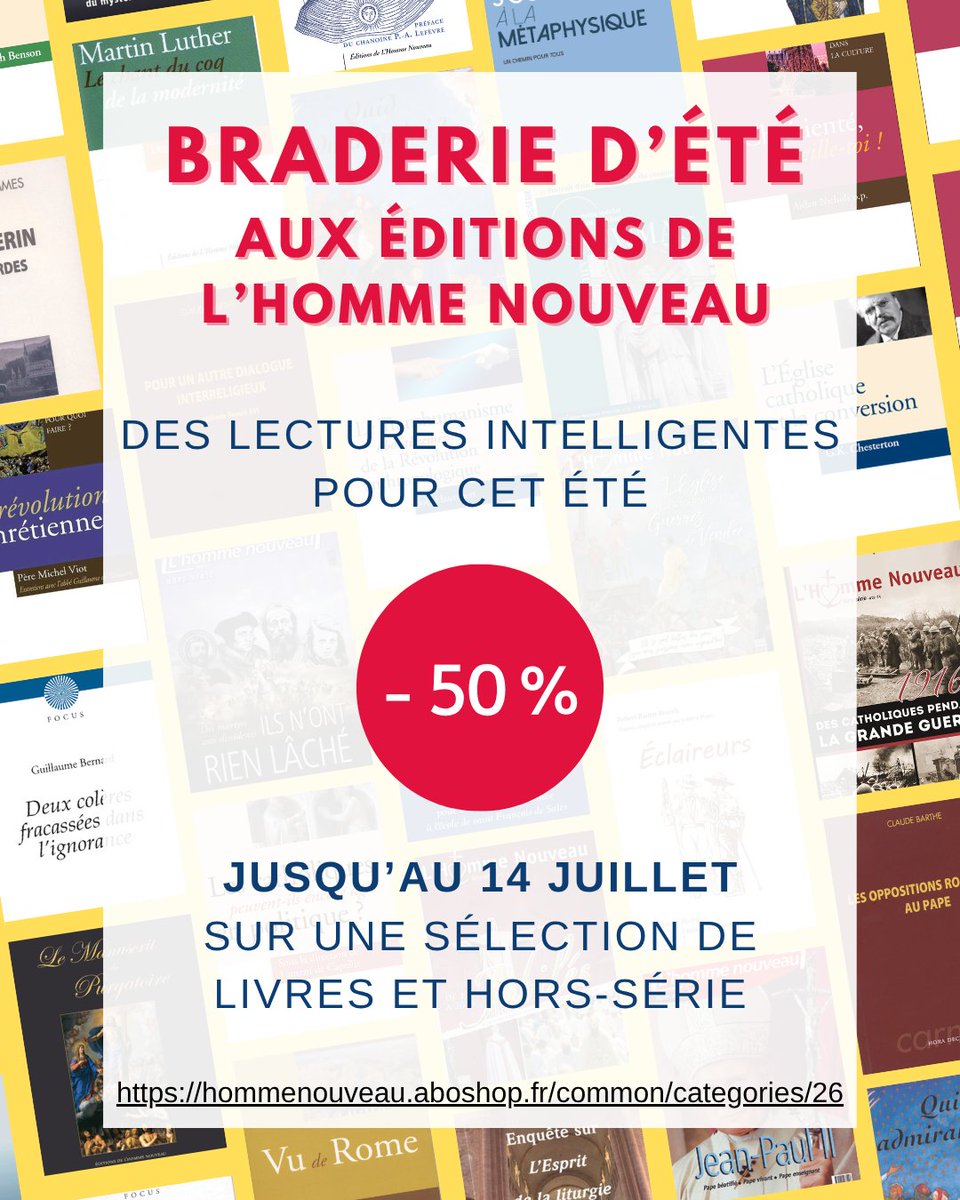 LHomme_Nouveau's tweet image. #braderie Saint Benoît nous parle
✍🏼 Dom Paul Chauvin
📗 coll. Veritatem Facientes in Caritate
📄 410 p.
🏷️ 10 € au lieu de 20 €
Ce livre puise dans la Règle bénédictine les moyens de vivre en chrétien dans le monde d’aujourd'hui.
acheter en ligne👉🏻 hommenouveau.aboshop.fr/common/product…