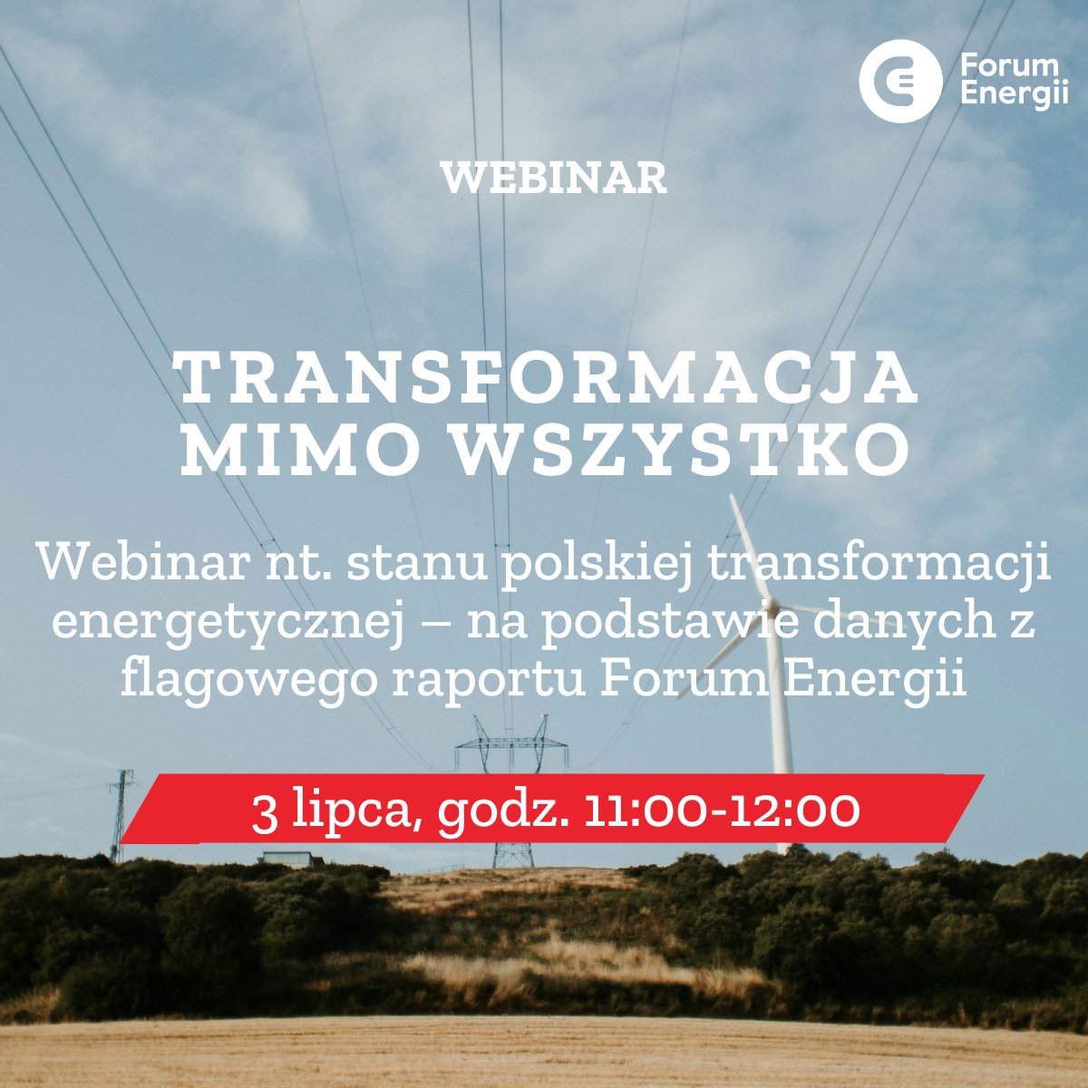 🔵#Webinar | Jak wyglądała transformacja energetyczna Polski w 2024 roku?

3 lipca (czwartek) w godz. 11:00–12:00 zapraszamy na webinar, podczas którego zaprezentujemy nasz flagowy raport: „Transformacja energetyczna w Polsce. Edycja 2025”

Rejestracja: bit.ly/WebinarRocznik