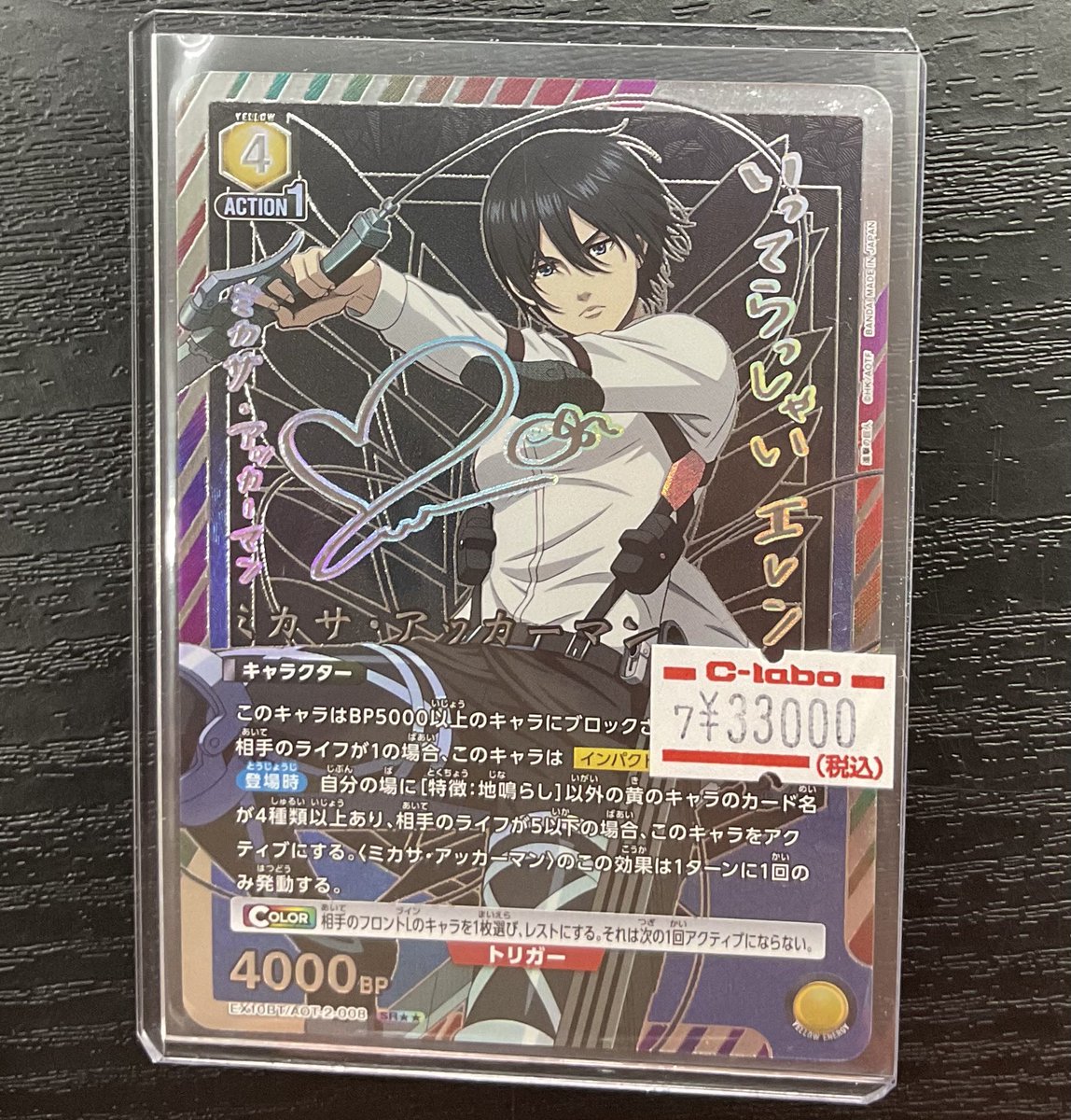 最安値 美品ユニオンアリーナ ミカサ SR パラレル サイン入まとめ