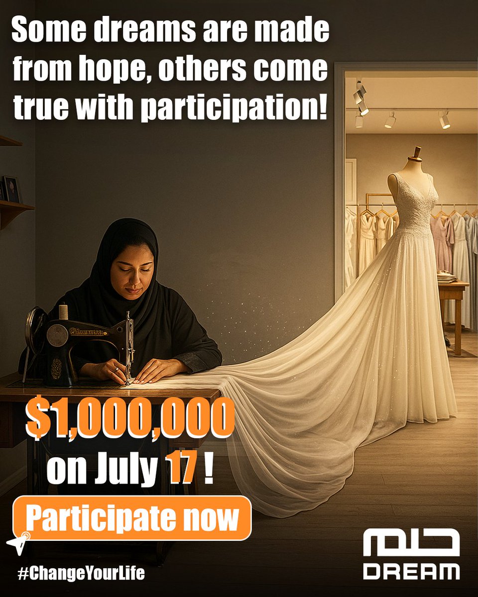 Who doesn’t hope and wish for a world where dreams come true! The
dream of a lifetime is within your reach, participate now and you could be
the first millionaire of 2025! 

 Participate now, Download MBC DREAM application
my.mbc.net/6002S8XZQ

#Dream #App #ChangeYourLife