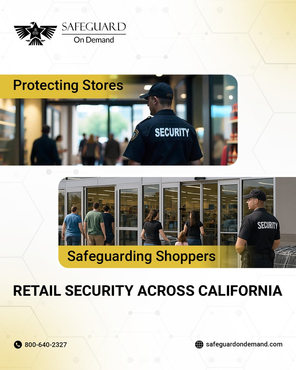 OnSafeguard's tweet image. Retail Security You Can Trust 
Protecting stores and safeguarding shoppers across California.
Keeping your retail spaces safe, secure, and worry-free.

#RetailSecurity #StoreProtection #ShopperSafety #CaliforniaSecurity #SecurityServices #OnSiteGuards #BusinessSecurity