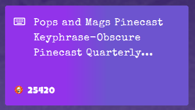 POG ® (@pogdigital) on Twitter photo Did you know? 🍍💡
Today is International Pineapple Day! And there’s a juicy way to earn extra packs in the POG Hub…
Tune in to the "Pinecast", where NFT, crypto culture, and POGs collide <a href="/PopAndMags/">Pop & Mag's Pinecast</a>
Each episode drops a keyphrase you can use to claim packs in the weekly Did you know? 🍍💡
Today is International Pineapple Day! And there’s a juicy way to earn extra packs in the POG Hub…
Tune in to the "Pinecast", where NFT, crypto culture, and POGs collide <a href="/PopAndMags/">Pop & Mag's Pinecast</a>
Each episode drops a keyphrase you can use to claim packs in the weekly