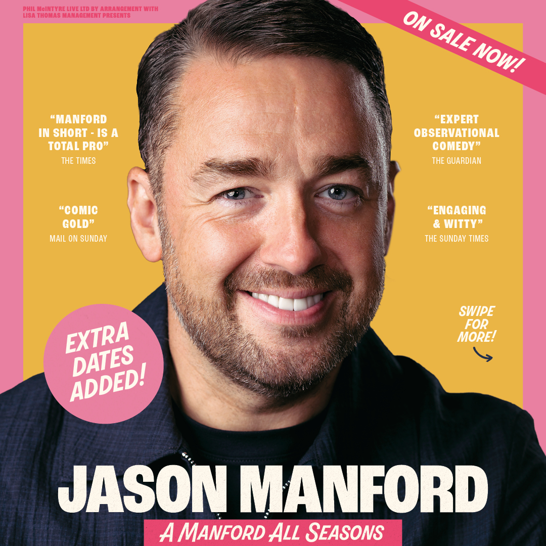 JasonManford's tweet image. 🎤 A Manford All Seasons is still rolling across the UK – now extended to March 2026!
📣 New 2026 dates just added – check if I’m near you!
🎟️ Tickets: jasonmanford.com or Ticketmaster
#AManfordAllSeasons #JasonManford #ComedyTour #UKTour