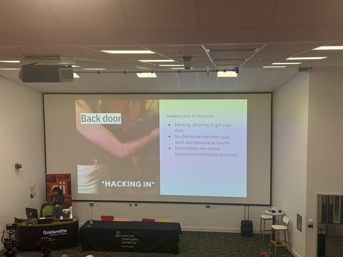 Now attending Digital Security Fundamentals at #CIJSummer by <a href="/cijournalism/">The Centre for Investigative Journalism</a> . The session is focused on the evolving threats journalists face in the digital age (phishing, hacking, harassment and surveillance).  This session breaks down real tactics used to compromise journalists