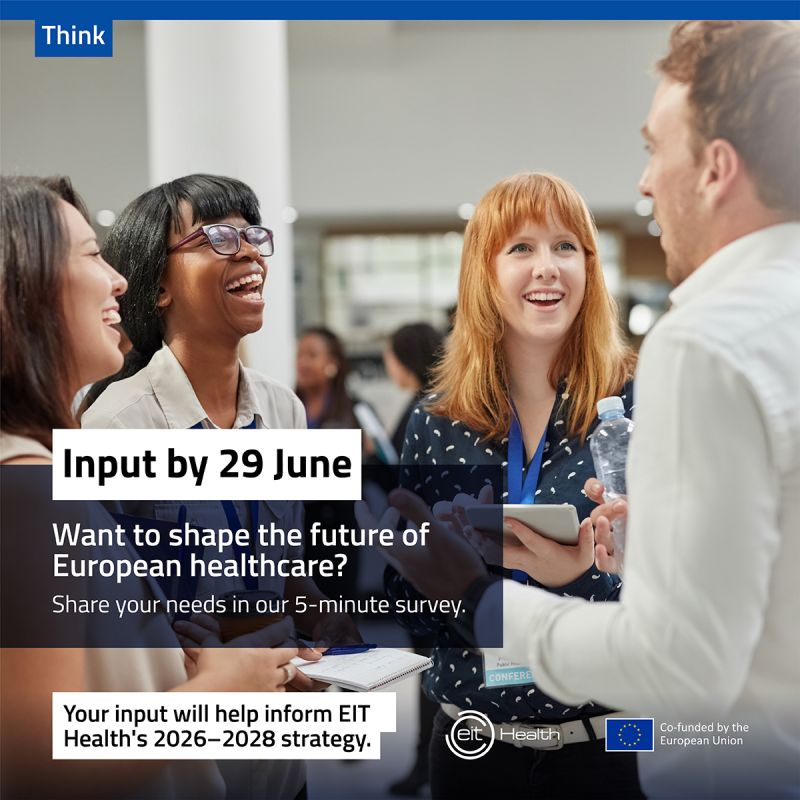 🔍 Help shape the future of health innovation in Europe!
EIT Health invites you to share your insights in our Industry Consultation Survey!
Your input will guide the 2026–2029 Strategic Agenda.

Deadline: 29 June
🔗 eithealth.eu/opportunity/ei…

#HealthcareInnovation #LifeSciences