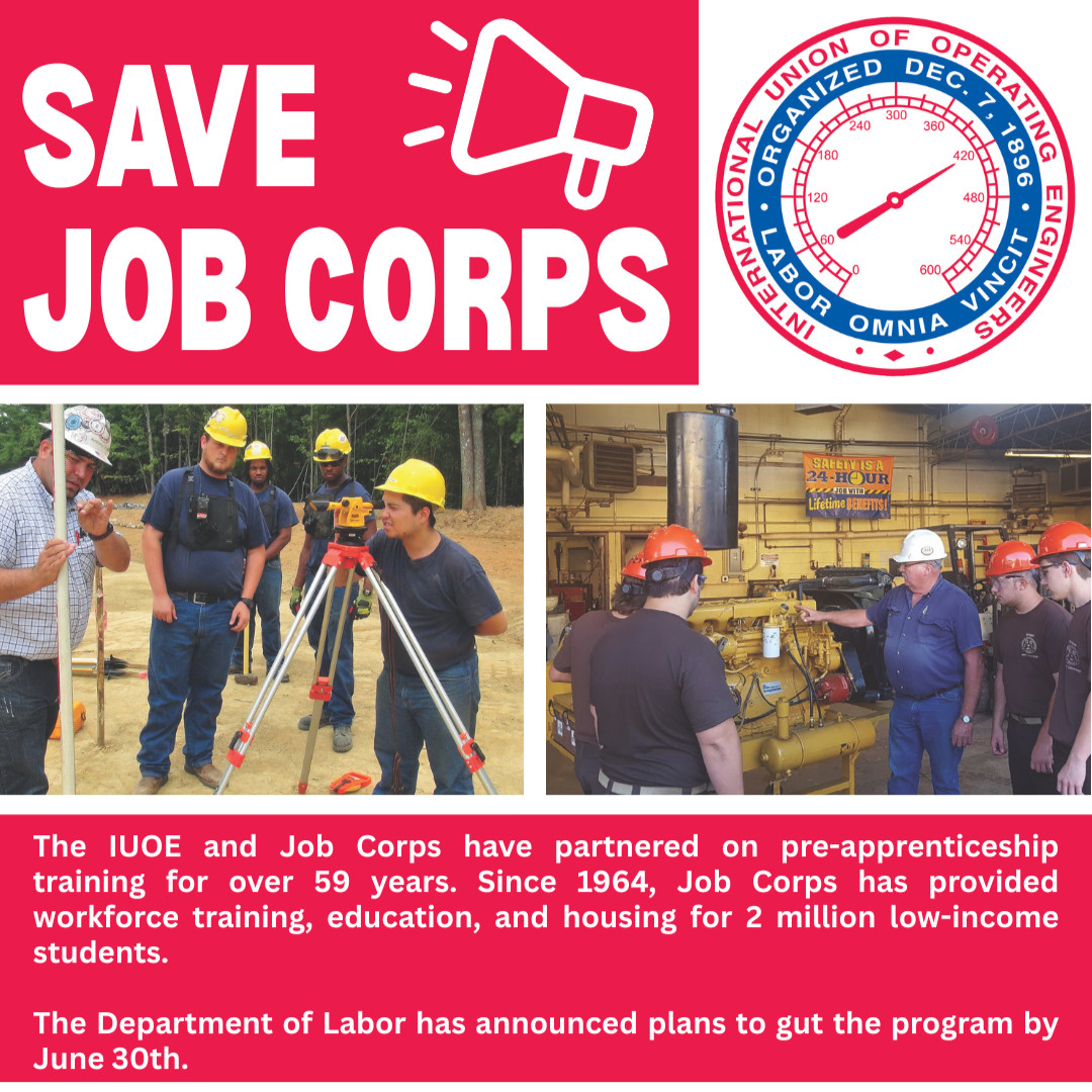 International Union of Operating Engineers (@iuoe_union) on Twitter photo 🚨UPDATE: Last night a judge blocked the DOL's shutdown of the Job Corps program. While good news, it's only temporary.🚨We must do everything we can to prevent the <a href="/USDOL/">U.S. Department of Labor</a> from terminating this vital program #SaveJobCorps
TAKE ACTION NOW: ow.ly/QEYF50W3tEG 🚨UPDATE: Last night a judge blocked the DOL's shutdown of the Job Corps program. While good news, it's only temporary.🚨We must do everything we can to prevent the <a href="/USDOL/">U.S. Department of Labor</a> from terminating this vital program #SaveJobCorps
TAKE ACTION NOW: ow.ly/QEYF50W3tEG