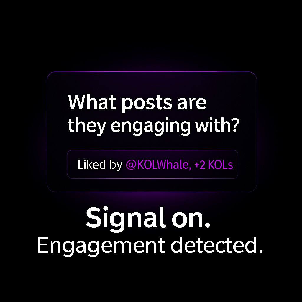 KolScopeTech's tweet image. Not all engagement is equal.

KOLs aren’t just tweeting they’re quietly liking, boosting, and backing projects behind the scenes.

KolScope tracks it all:
→ See which posts are getting KOL support
→ Uncover silent endorsements
→ Follow the real signal

Noise off.
Signal on.…