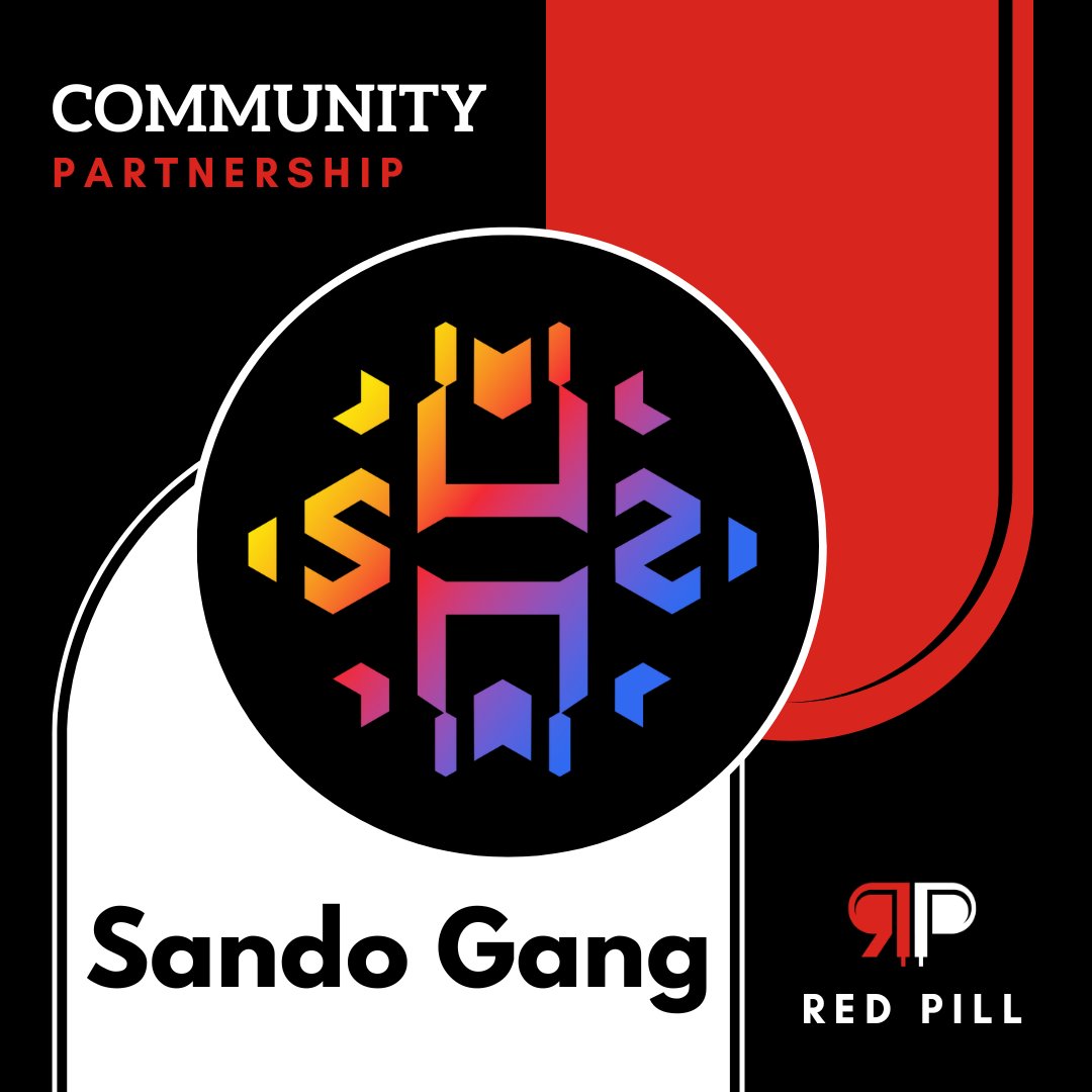 GM Red Pill Fam 💊

We're thrilled to share with you our community collaboration with <a href="/sandometaverse/">Sando</a> !

Sando Gang is a vibrant Filipino Discord community dedicated to Web3, empowering members through quality education, innovation, collaboration, and career opportunities.