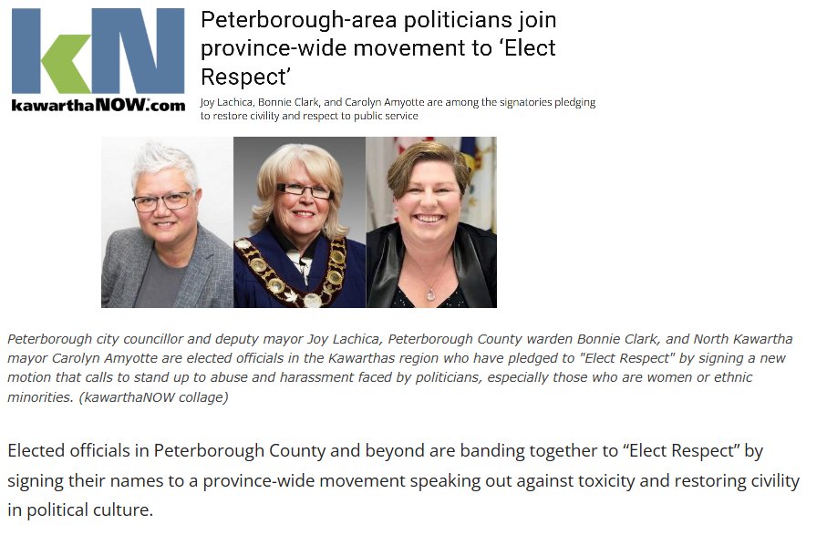 Many silver linings defeating the toxicity of our former MP. One is the movement towards more civility amongst elected officials, leading the way as to how to treat one another with more respect. 1st our current MP, &amp; now my City Councillor. Thank you!
kawarthanow.com/2025/06/25/pet…