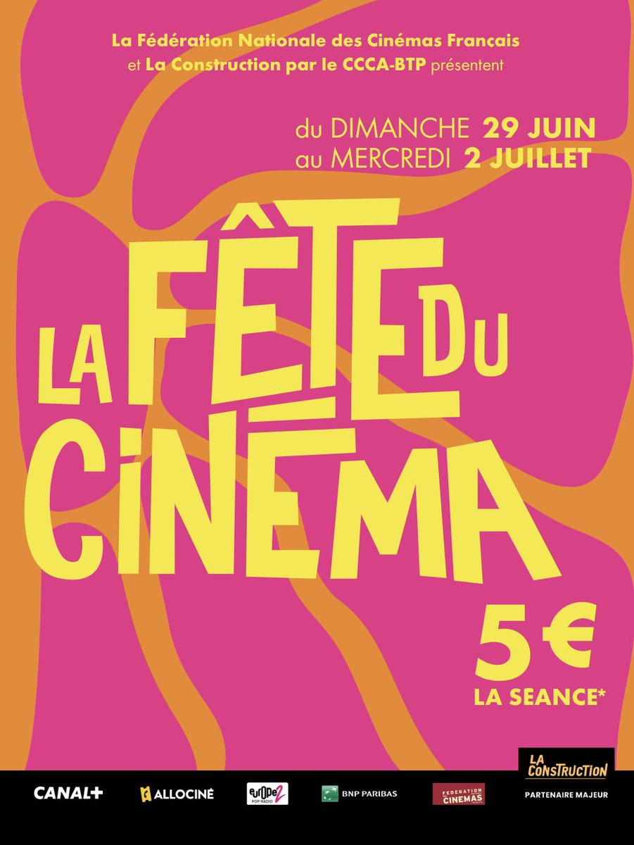 La fête du cinéma commence ce dimanche 🔥 Toutes les infos ici : bit.ly/fete-cinema-20…

#BonPlan #promo #promotions #cinema