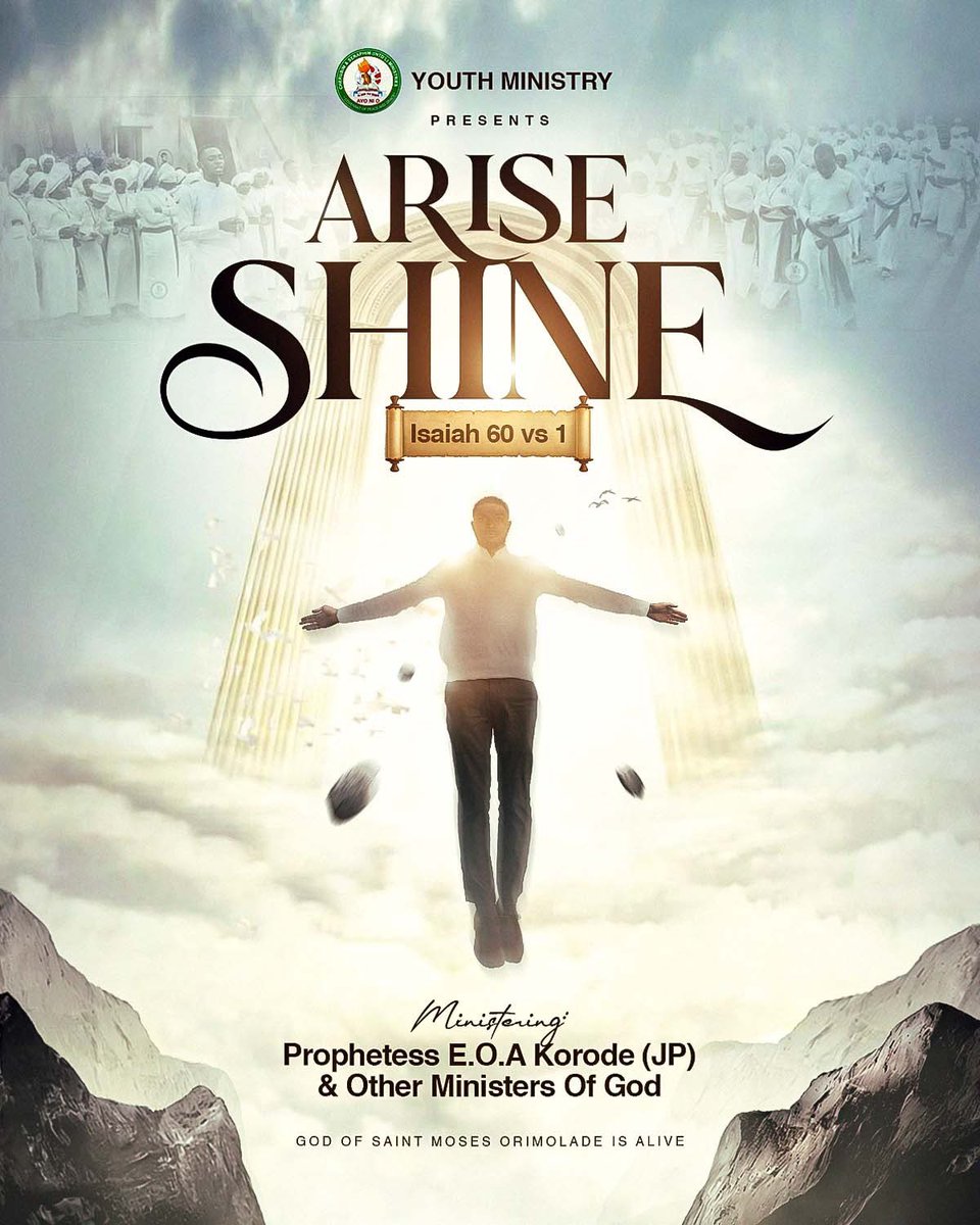 OdubankzC's tweet image. Told a whole story in one design.
Heavenly glow, spiritual symbolism, and the powerful message of rising into purpose all packed into this youth camp flyer for ‘Arise &amp;amp; Shine
.
.
#DesignBreakdown #FaithInDesign #CreativeGraphics #ChurchFlyers #VisualStorytelling #ChristianDesign