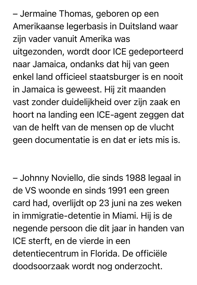 9 doden in ICE-detentiecentra. En check ook het andere bericht…