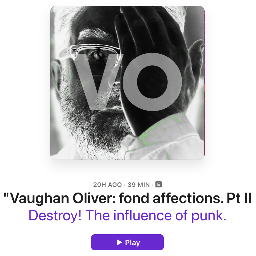 berenyi_miki's tweet image. Very touched to have been invited to join the throng of luminaries talking in this 2-part podcast on Vaughan Oliver, 4AD design ledge extraordinaire.
linktr.ee/destroypunkpod…