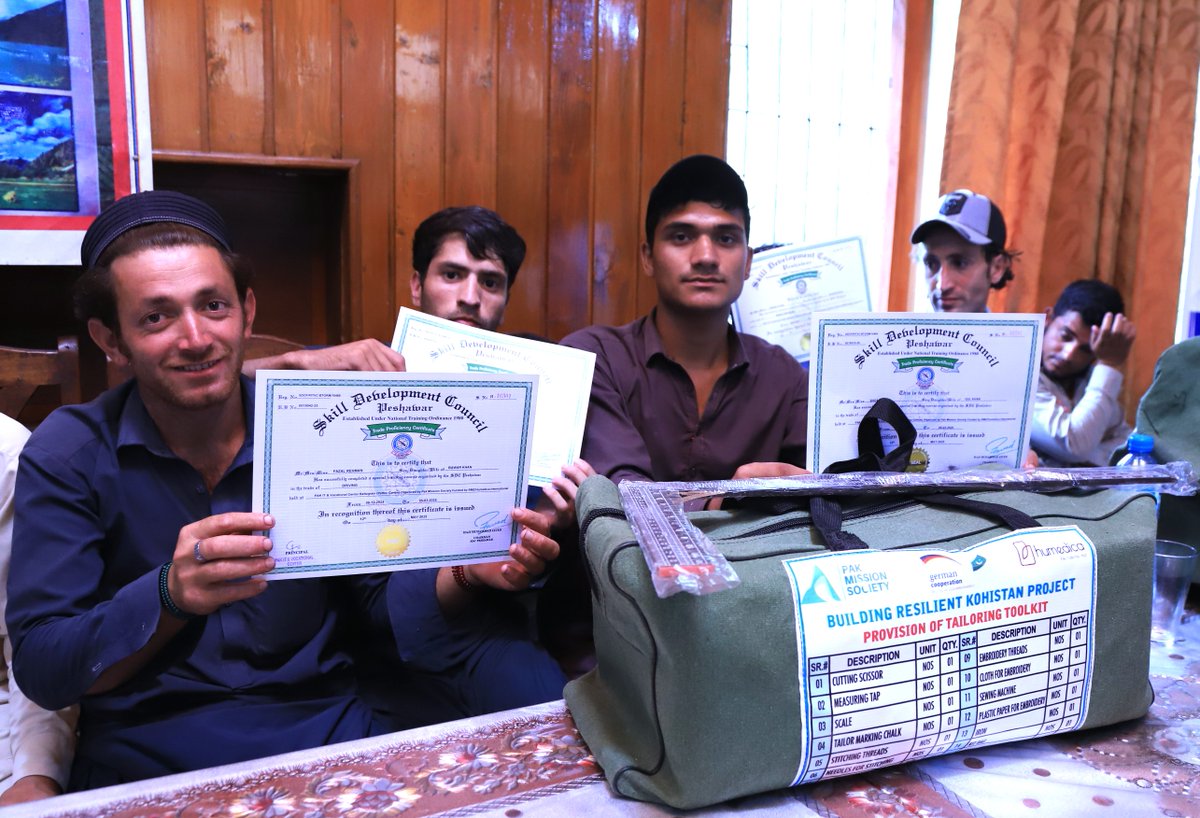 Our Kohistan team held a Certificate &amp; Toolkits Distribution Ceremony for a 3-month Skill Training Programme under the Building Resilient Kohistan Project, graduating 90 individuals with trade-specific kits.