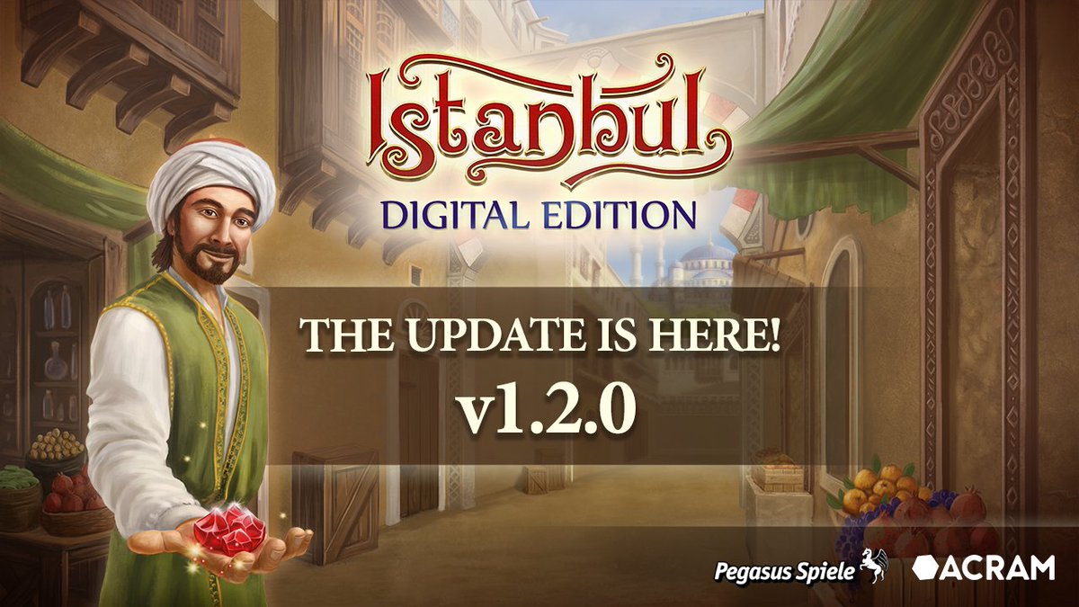 🎮 Gamepad controls are now supported, and the game is fully playable on Steam Deck!
🎵 Fixed issues causing music crashes.
⚙️ Quality-of-Life improvements to enhance and elevate your gameplay experience.
✨ And more!

Update Istanbul: Digital Edition to the version 1.2.0 and