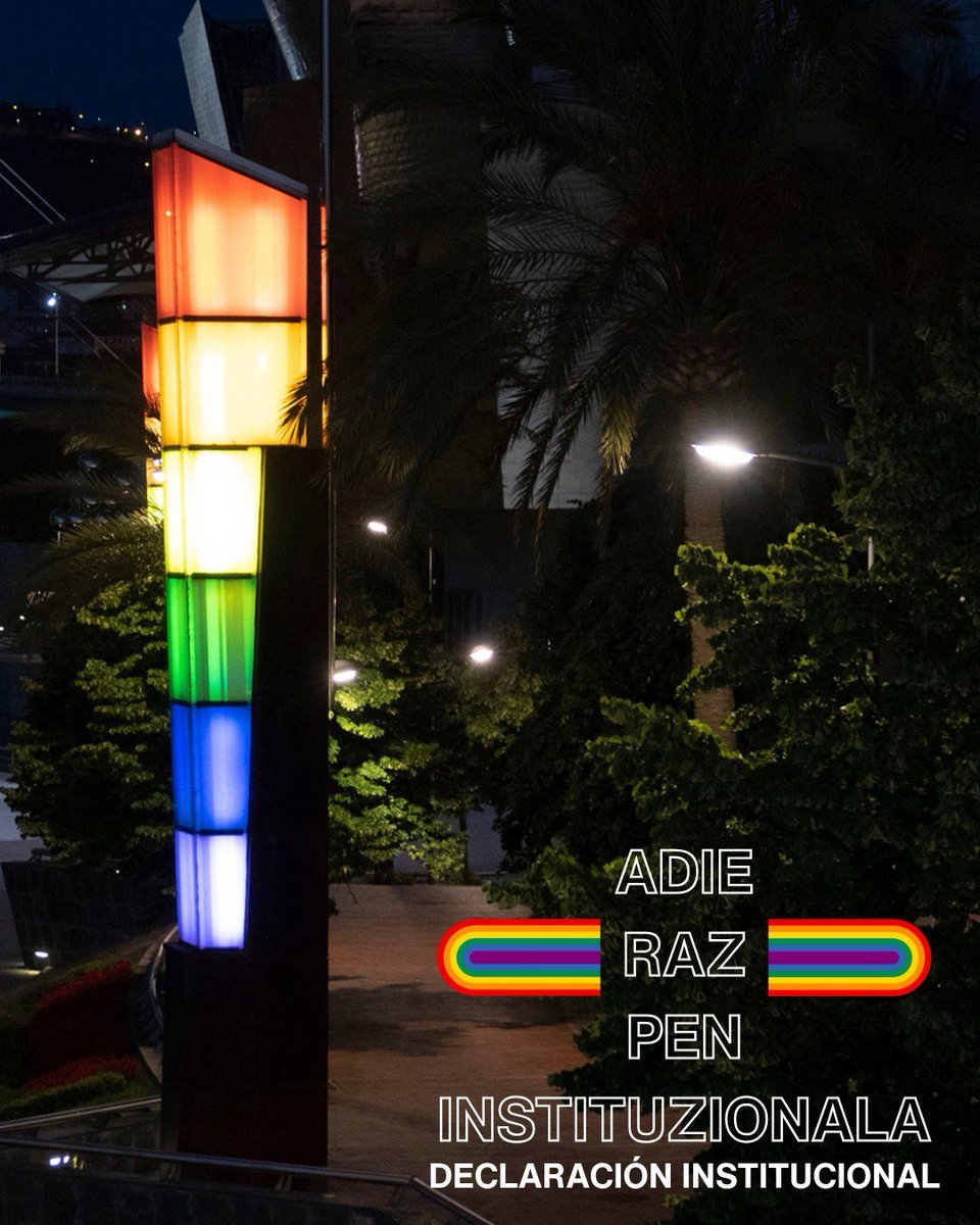 🏳️‍🌈🅱️ 28 de junio, en el Día Internacional por la Liberación Sexual y el Orgullo del Colectivo LGTBIQ+. Declaración institucional ➕ labur.eus/werblojv