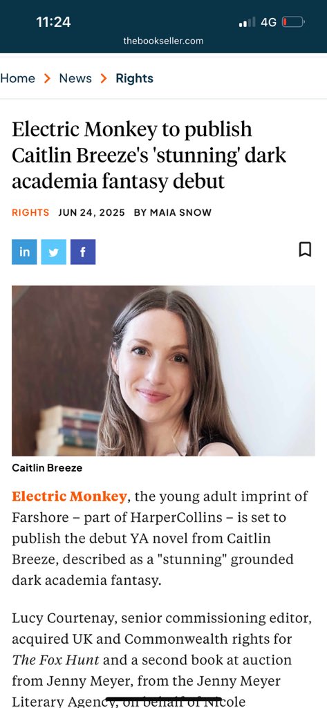 prize_novel's tweet image. Congratulations to our shortlisted writer of 2023 Caitlin Breeze who was listed with The Fox Hunt- congratulations Caitlin!