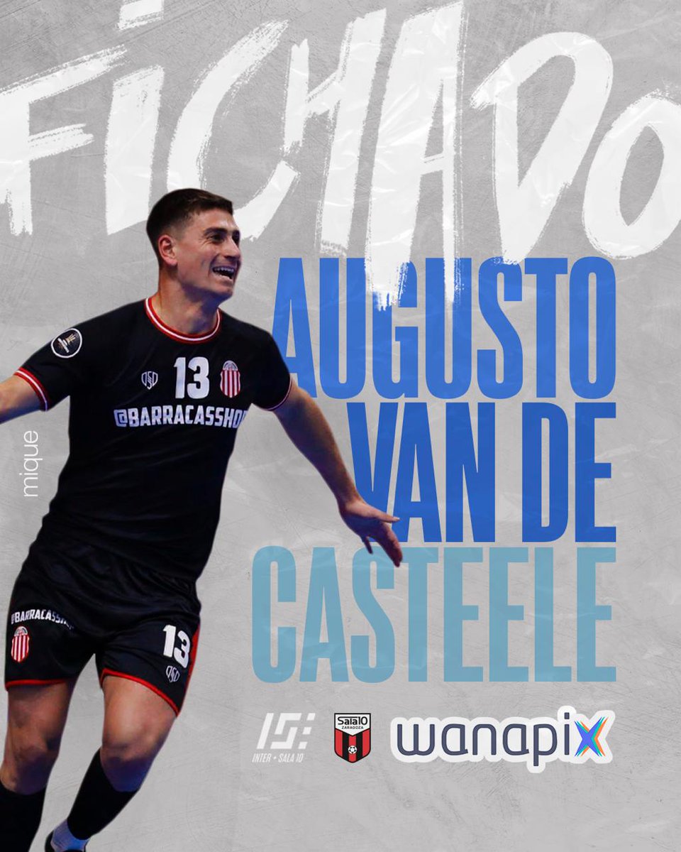 🆕 OFICIAL | Augusto van de Casteele, tercer fichaje del Wanapix Zaragoza

🇦🇷 El pívot internacional argentino procede de la UA Ceutí y tiene la doble nacionalidad española ya que su abuelo era aragonés

👋 ¡Bienvenido, <a href="/augusto_vdc/">Augusto</a>!

🔗: adsala10.es/augusto-van-de…