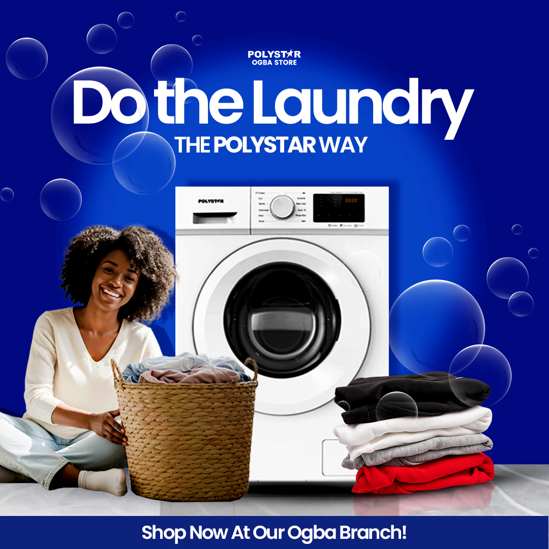 polystarogba's tweet photo. Get spotless clothes with less effort thanks to the powerful and efficient Polystar Automatic Front Loader Washing Machine. Perfect for Nigerian homes seeking reliable laundry solutions.

Shop now at Polystar Ogba Store! https://t.co/Ltdd2Sy5bu