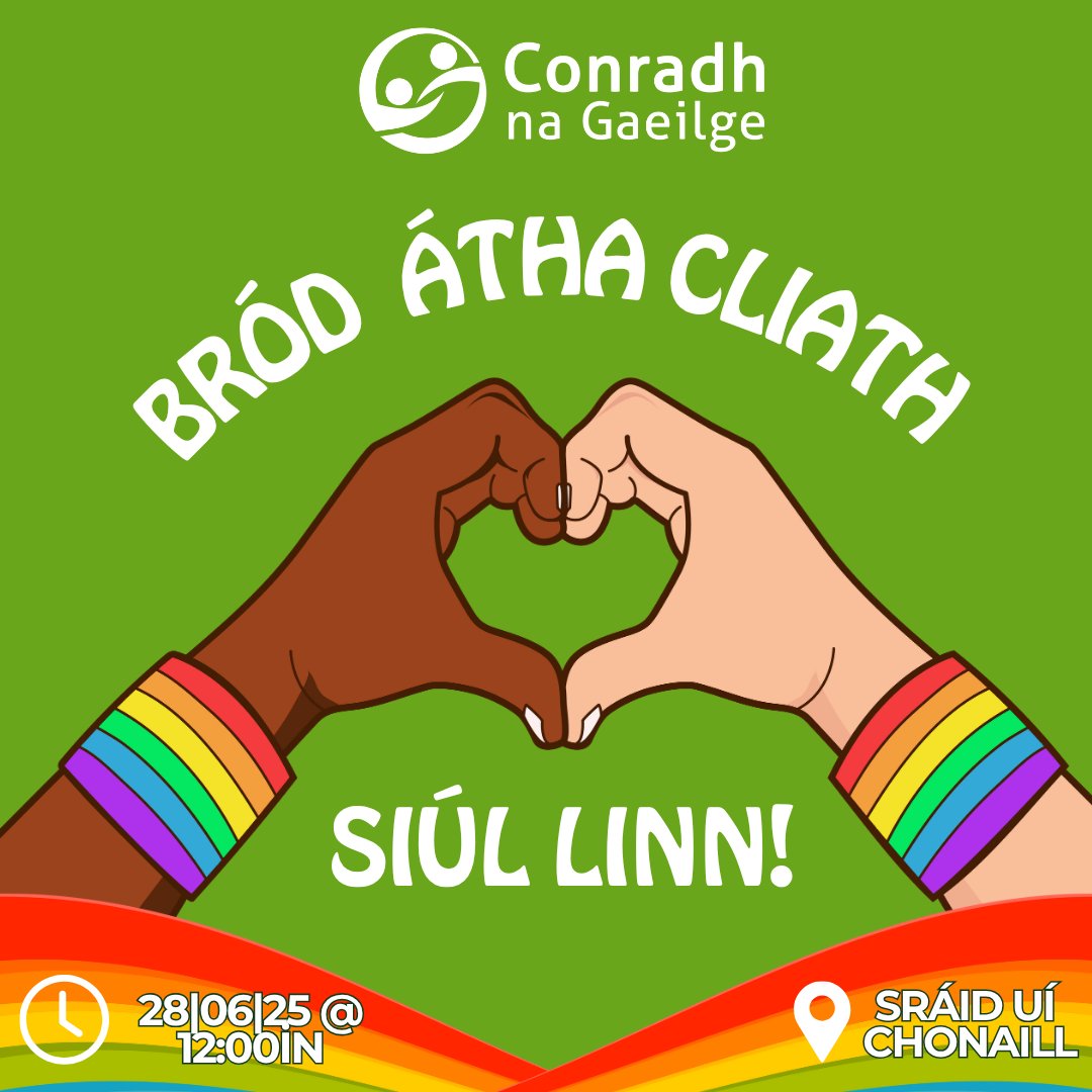 PEIG.ie - Pobal | Eolas | Ilmheán | Gaeilge (@peig_ie) on Twitter photo Imeacht an lae ar ár nuachtlitir laethúil:
⭐️ Bród Átha Cliath 🌈✨
👉 tinyurl.com/3pt893t7
#gaeilge <a href="/CnaG/">Conradh na Gaeilge ⭕️</a> Imeacht an lae ar ár nuachtlitir laethúil:
⭐️ Bród Átha Cliath 🌈✨
👉 tinyurl.com/3pt893t7
#gaeilge <a href="/CnaG/">Conradh na Gaeilge ⭕️</a>