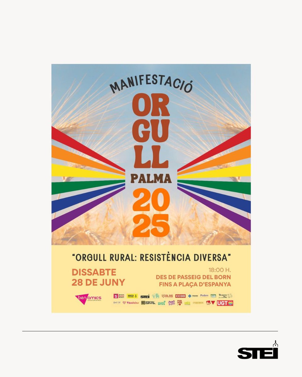 🧐 Sabies que...

Les empreses amb més de 50 treballadors han d'aplicar mesures per garantir la igualtat real i efectiva de les persones LGTBI a la feina?

Ens veim dissabte, 28 de juny, al passeig del Born de Palma per reivindicar l'Orgull!