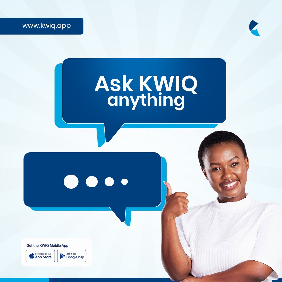 KwiqNg's tweet photo. It’s the weekend and so we are taking out time to answer all the questions you could possibly have concerning our app, trading or anything at all. 

Comment below or send a DM now!
#crypto #bitcoin #trading #ask #tgif #weekend #netflixandchill https://t.co/X2Vjb3L4Bo