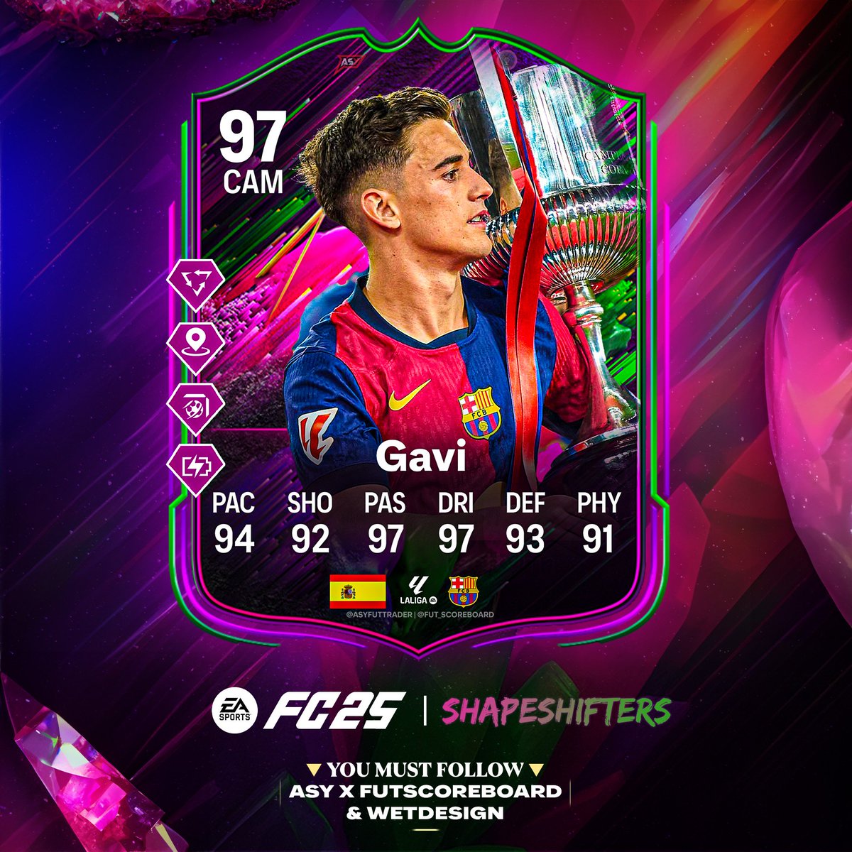 AsyFutTrader's tweet photo. 🚨 GAVI 🇪🇸 SHAPESHIFTERS OFFICIAL CARD ✅️🔥

CAM ✅️

Follow @AsyFutTrader ✅️ https://t.co/lsBiZekTtn