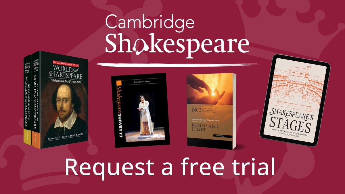 📣 Attn #BSA2025 attendees - visit our stand to request a free Cambridge Shakespeare trial. We also have free cupcakes for stand visitors today - come and say hello! 🧁 cup.org/43Rr0cm