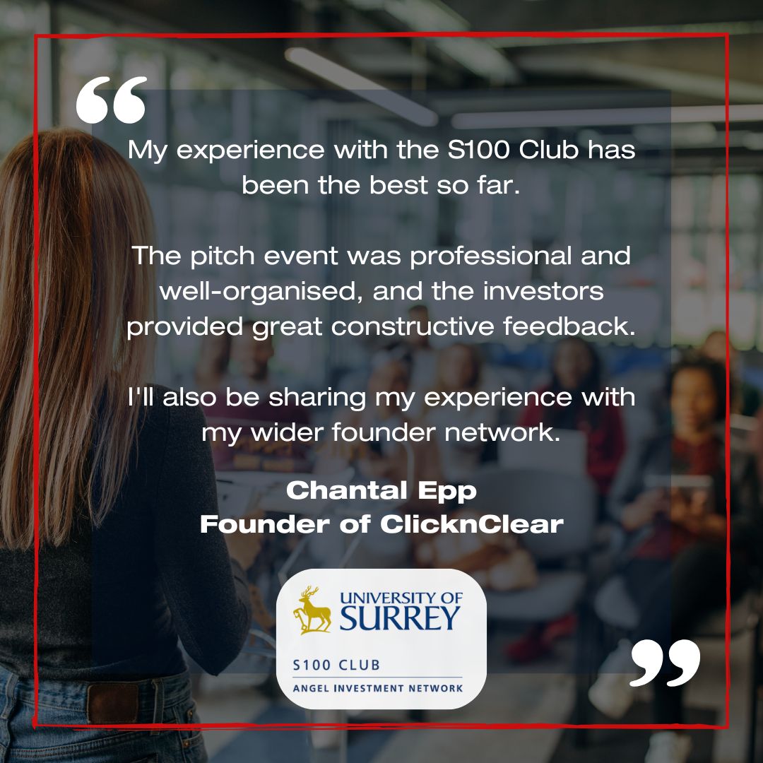 SETsquared Surrey (@setsquaredsry) on Twitter photo It's #FeedbackFriday !!!
Did you know that the team at <a href="/SETsquaredSRY/">SETsquared Surrey</a> also run the S100 Club Angel Investment Network?
We received this wonderful feedback from one of the pitching companies after our most recent event. Thank you, Chantalโจ
Find out more about pitching to the It's #FeedbackFriday !!!
Did you know that the team at <a href="/SETsquaredSRY/">SETsquared Surrey</a> also run the S100 Club Angel Investment Network?
We received this wonderful feedback from one of the pitching companies after our most recent event. Thank you, Chantalโจ
Find out more about pitching to the