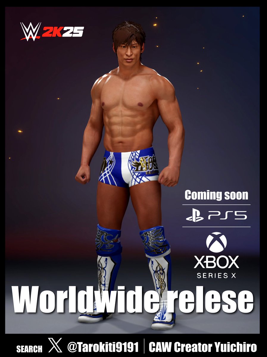 【WWE2K25】
AEW参戦記念！
飯伏幸太！
いよいよ明日公開！
To celebrate his participation in AEW!
Ibushi Kota!
Finally revealed tomorrow!
 #AEW  #飯伏幸太  #Kota_Ibushi