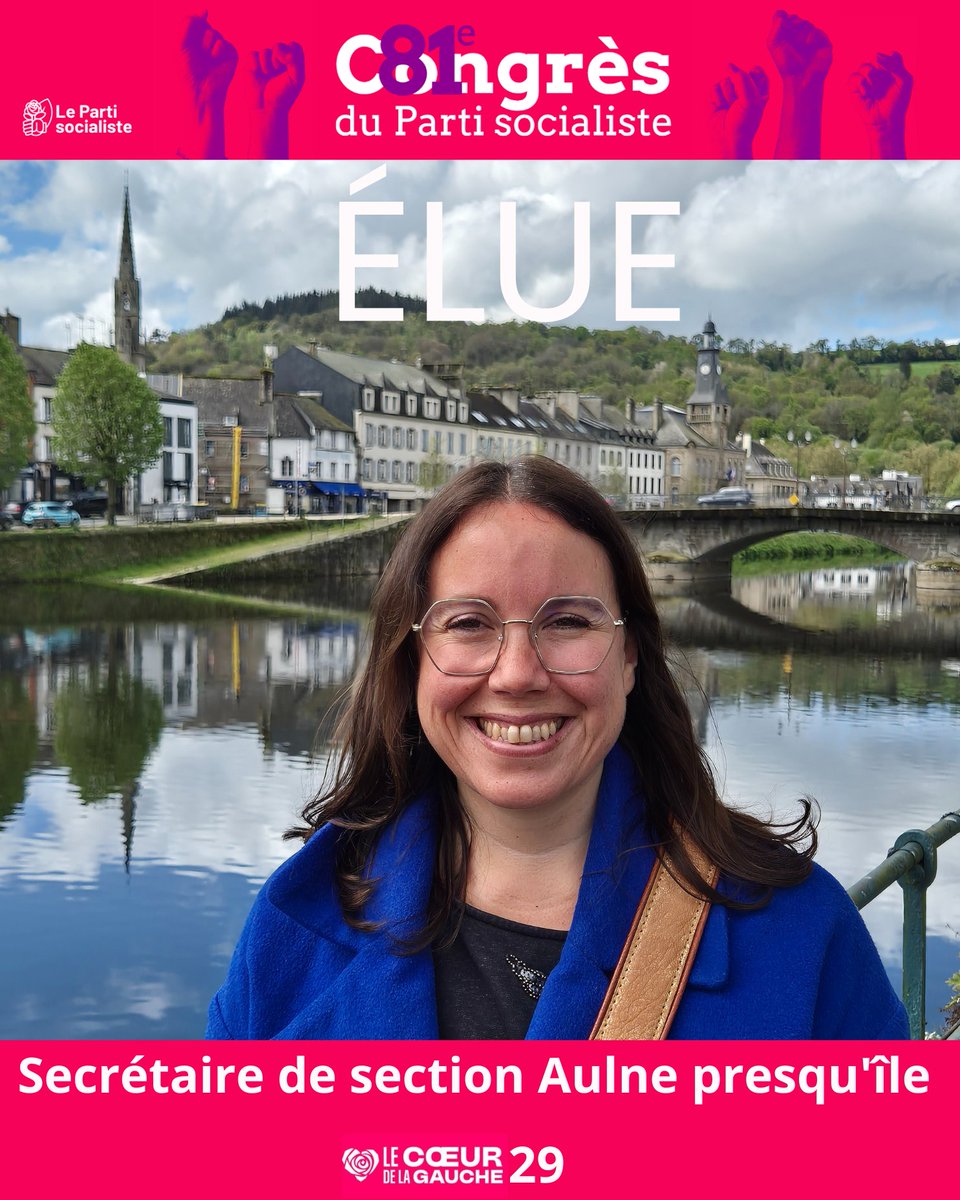 🌹Merci aux camarades de m'avoir élue hier soir secrétaire de la section Aulne Presqu'île :de Crozon à Châteaulin! 🙏 🥰
Vous pouvez compter sur ma détermination, mon optimisme et mon engagement sans faille au service de notre belle section.