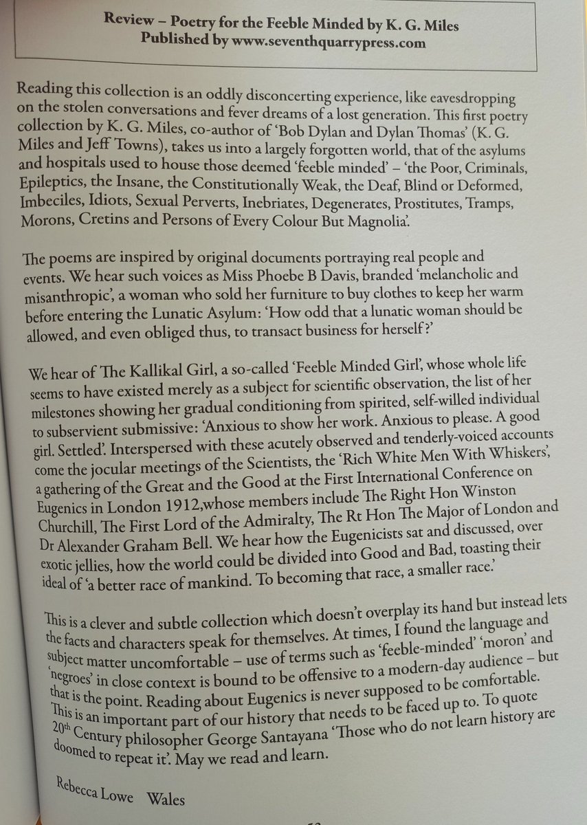KG Miles (@barberville) on Twitter photo Splendid review of Poetry For The Feeble Minded in <a href="/SeventhQuarry/">The Seventh Quarry/Swansea Poetry Magazine & Press</a> Splendid review of Poetry For The Feeble Minded in <a href="/SeventhQuarry/">The Seventh Quarry/Swansea Poetry Magazine & Press</a>