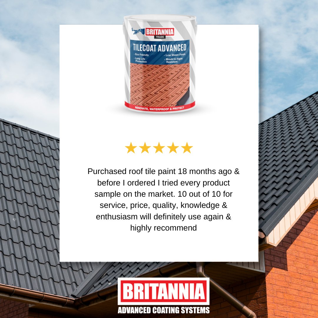 Don't just take our word for it! Read the testimonial below from a recent Britannia Paints purchaser. britanniapaints.co.uk