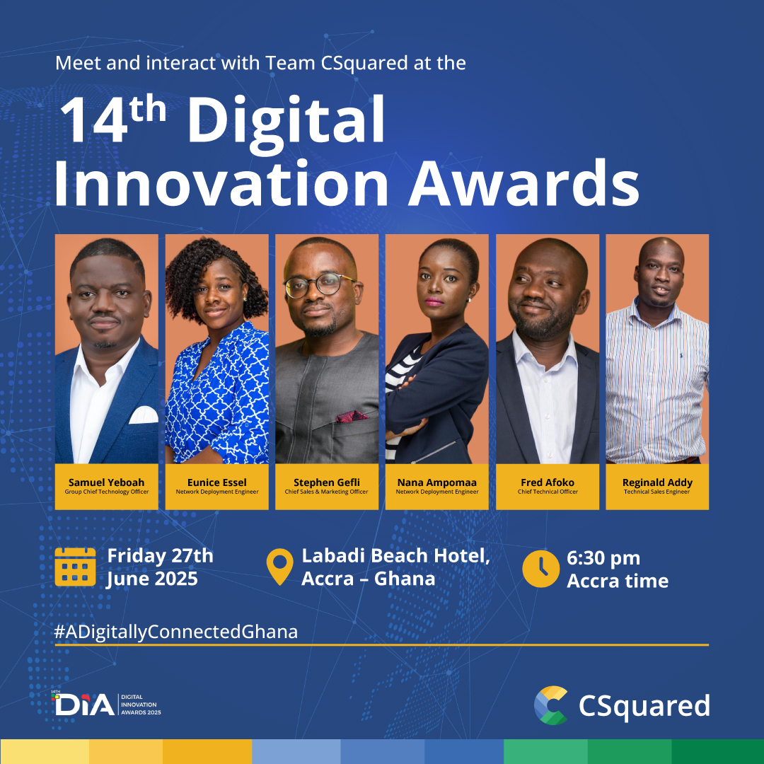 CSquared Group (@csquared_africa) on Twitter photo Meet and interact with Team CSquared today evening at the 14th Edition of the Digital Innovation Awards ๐๏ธ, honouring excellence in digital transformation across various sectors of Ghana's economy. <a href="/TheDEMag_/">Digitaleconomymag</a>
#ADigitallyConnectedGhana Meet and interact with Team CSquared today evening at the 14th Edition of the Digital Innovation Awards ๐๏ธ, honouring excellence in digital transformation across various sectors of Ghana's economy. <a href="/TheDEMag_/">Digitaleconomymag</a>
#ADigitallyConnectedGhana
