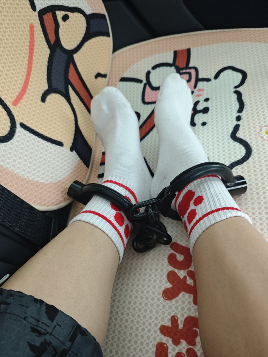 在车上拍的。可爱死了