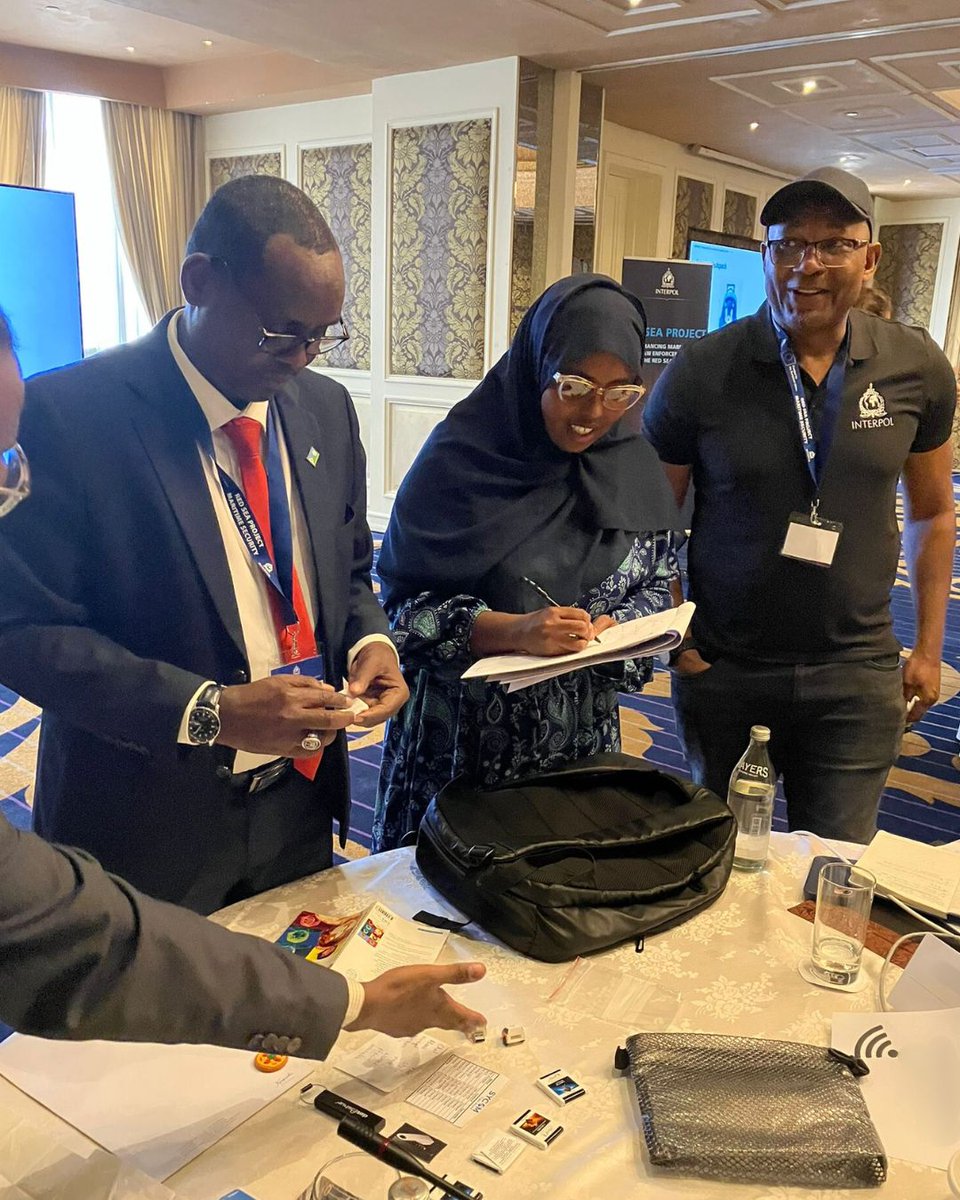 INTERPOL_HQ's tweet image. Working together to fight financial crimes in the maritime sector 🚢.
This week, INTERPOL brought together law enforcement, financial authorities and criminal prosecutors from Djibouti, Ethiopia, Somalia, Sudan and Yemen for a training under the EU-funded #RedSeaProject 🇪🇺.…