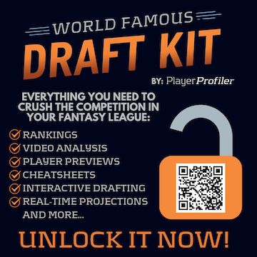 World Famous Draft Kit by <a href="/rotounderworld/">PlayerProfiler</a> 

- Analytics-based Team Insights
- Comprehensive Player Breakdowns
- Team Insights and Signature Trends

Smash Link👇to Win Fantasy Leagues
playerprofiler.com/draftkit/ 

#FantasyFootball #FantasyFootball2025