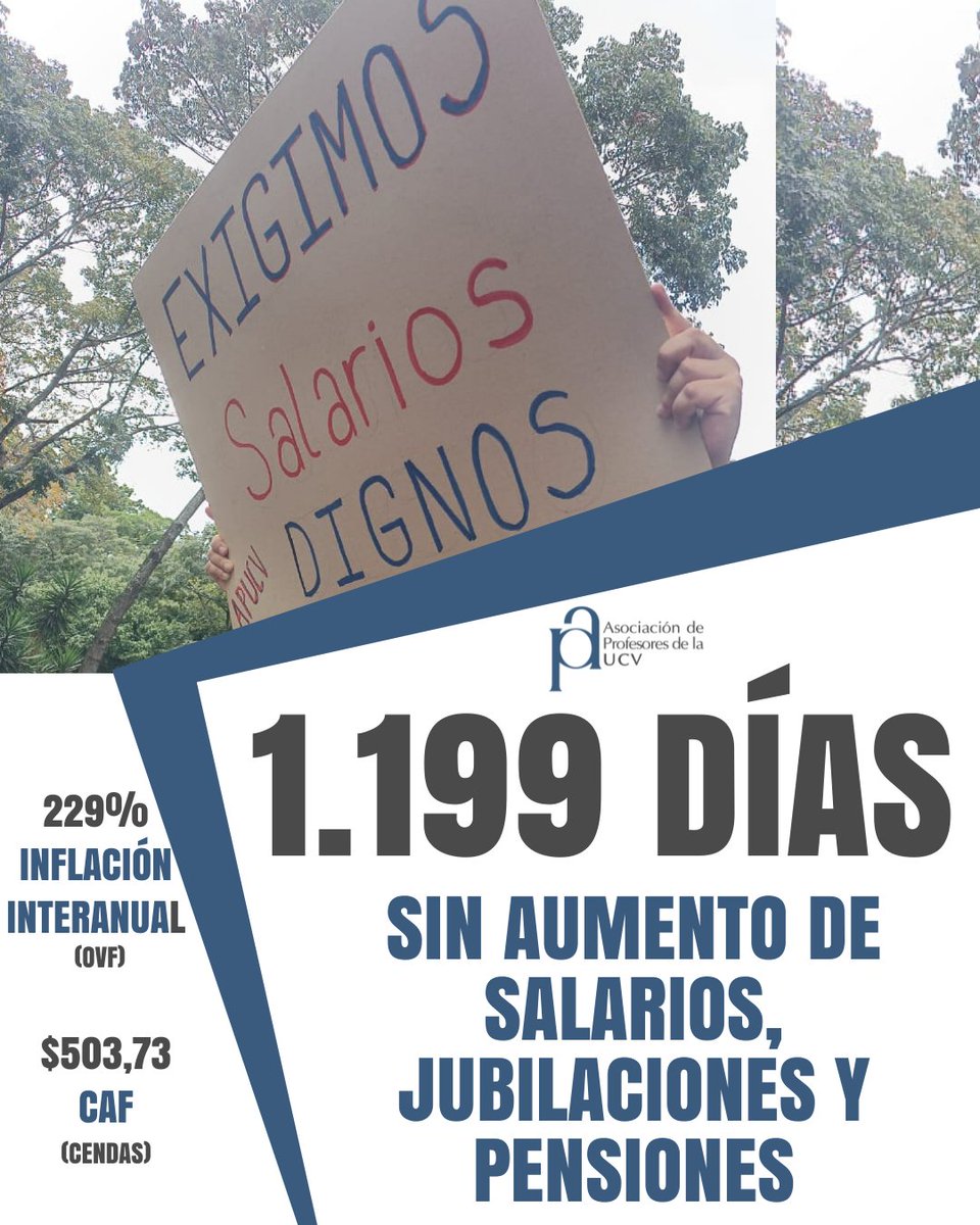 #UCV #Profesores #Venezuela #SalariosDignosYa #BonoNoEsSalario